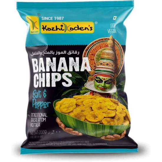 KK. BANANA SALT PEPPER CHIPS 25X200 GM