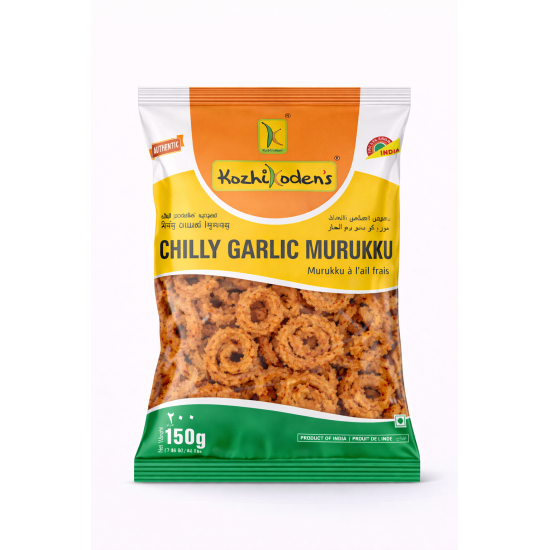 KK.CHILLI GARLIC MURUKKU 25X150 GM