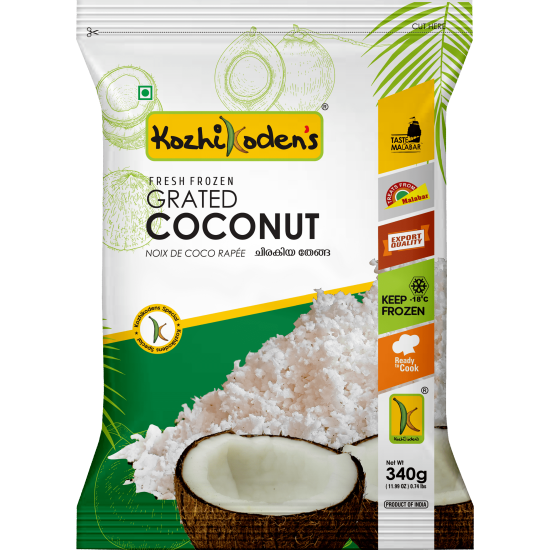 KK. GRATED COCONUT (FROZEN) 24X340 GM